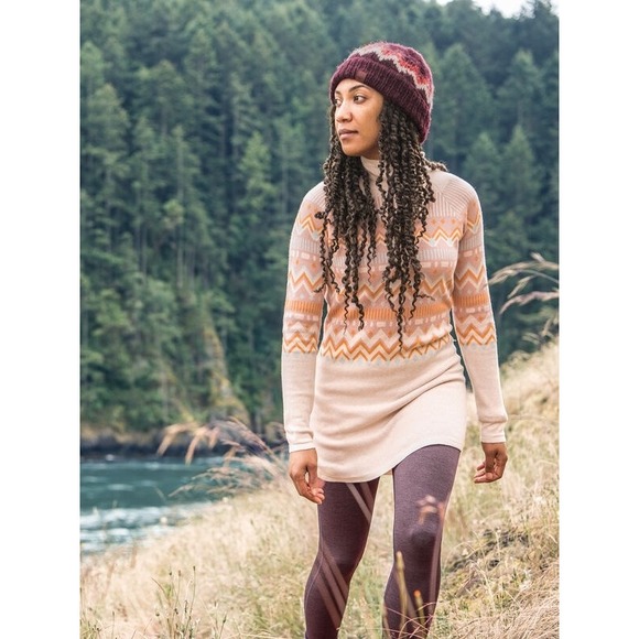 Title nine Sweaters - TITLE NINE Barra Tunic Sweater Fair Isle Elderflower Fairisle Mock Neck Medium